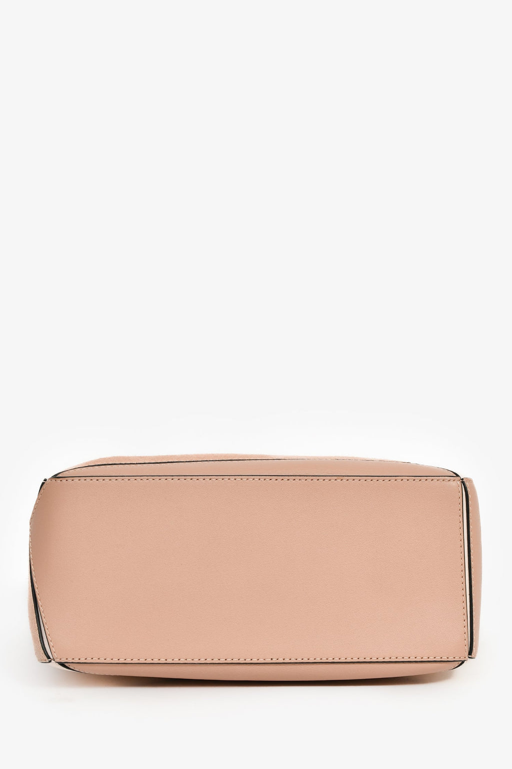 Loewe Light Pink Suede Leather Small Puzzle Bag with Strap