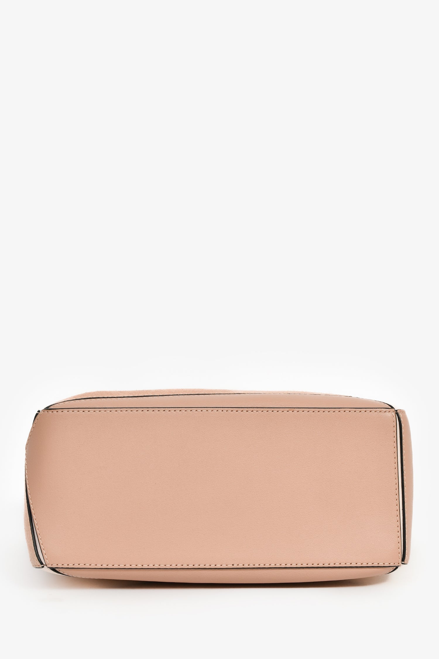 Loewe Light Pink Suede Leather Small Puzzle Bag with Strap