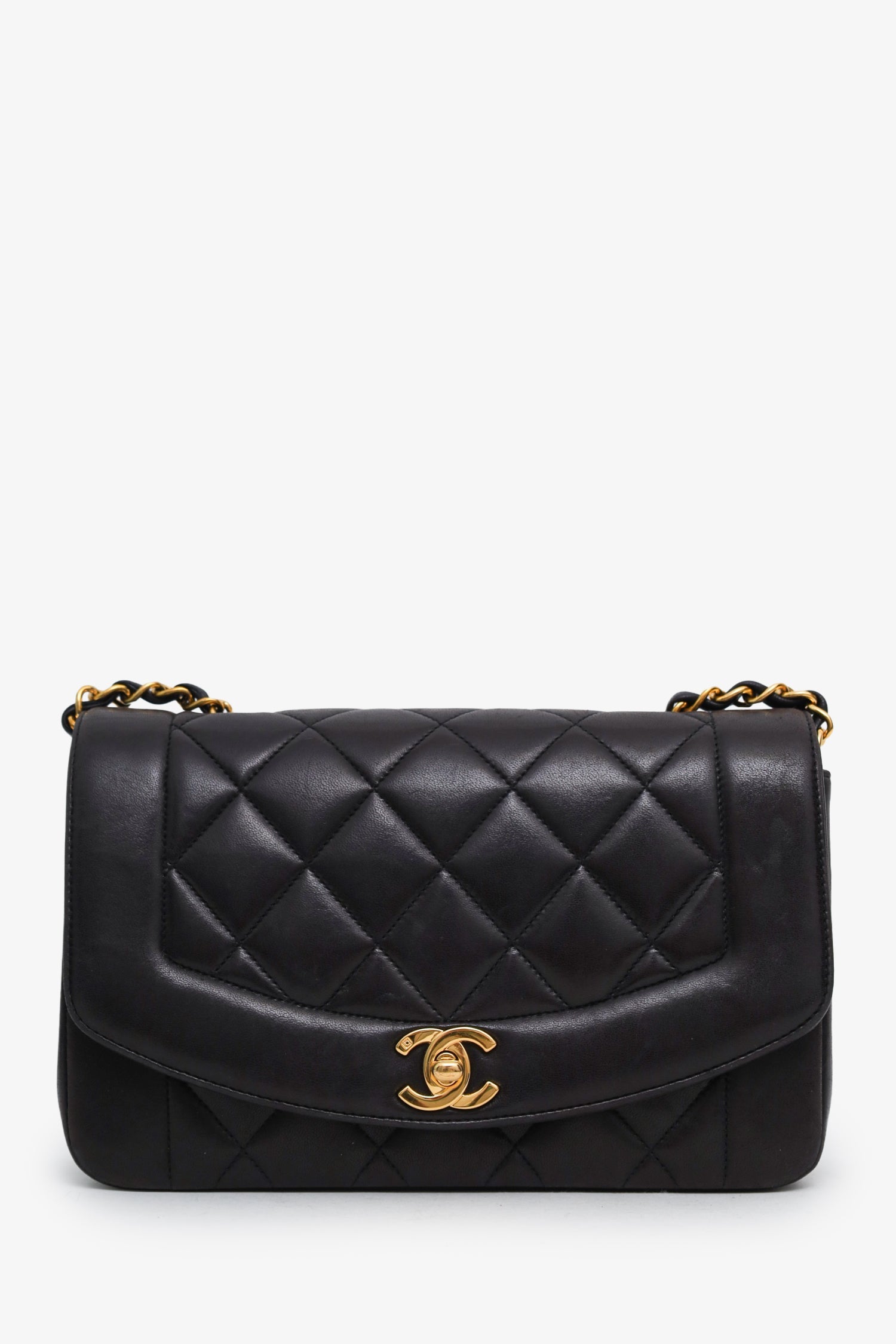 Chanel™ 1994-96 Brown Quilted Lambskin Small Diana Flap Bag