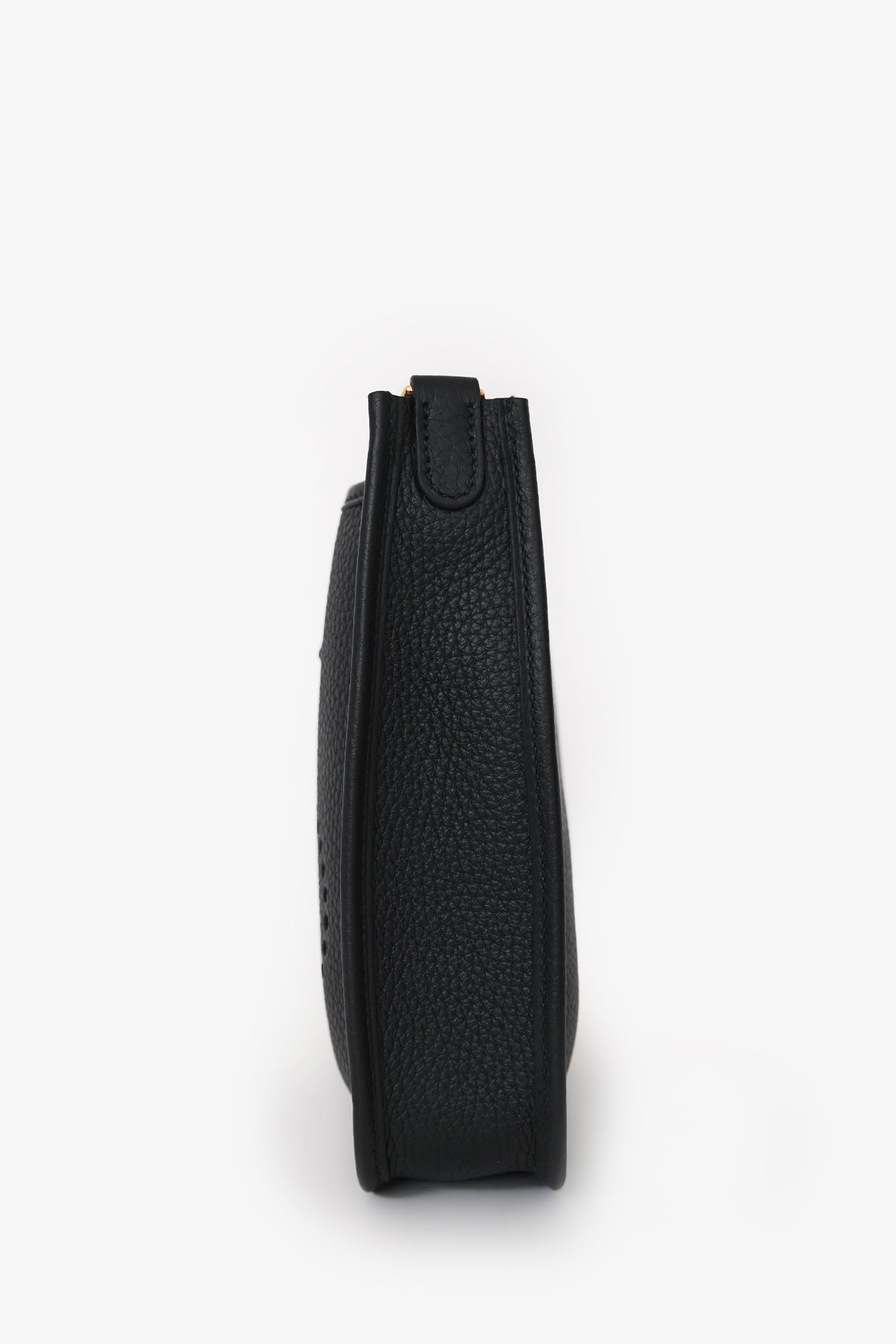 Hermès Black Clemence Leather Evelyne TPM Crossbody GHW