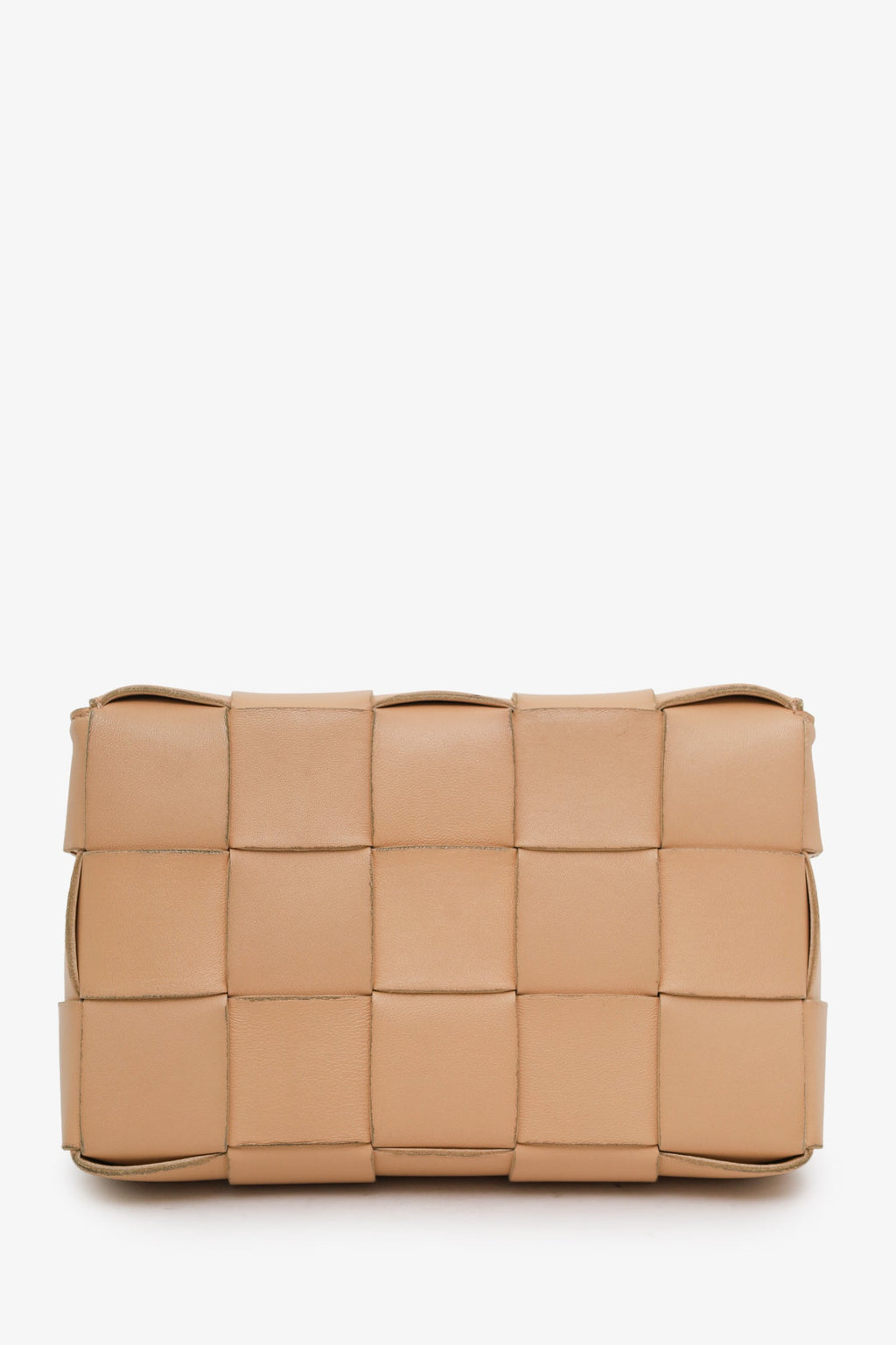 Bottega Veneta Tan Small Intreccio Cassette Crossbody Bag