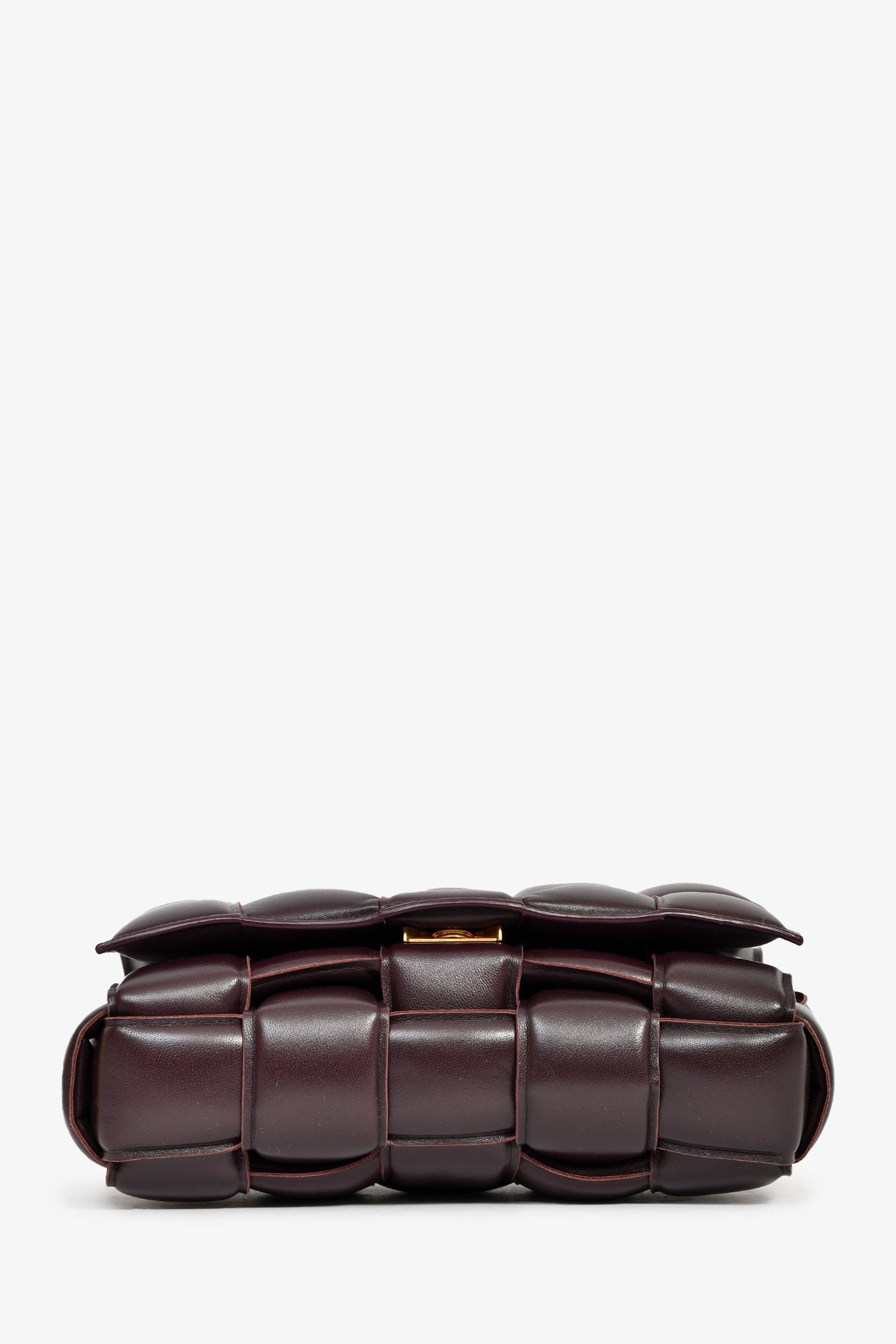 Bottega Veneta Burgundy Leather Intrecciato Padded Cassette Crossbody
