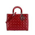Dior Lady Dior Cannage Patent Leather 2way Bag