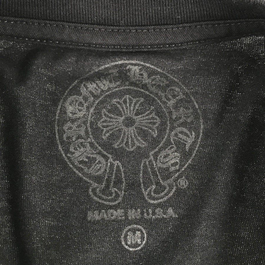 CHROME HEARTS Neck logo print long T-shirt #M Men's T-shirt