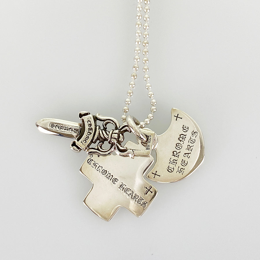 CHROME HEARTS Three Trinkets Pendant Necklace