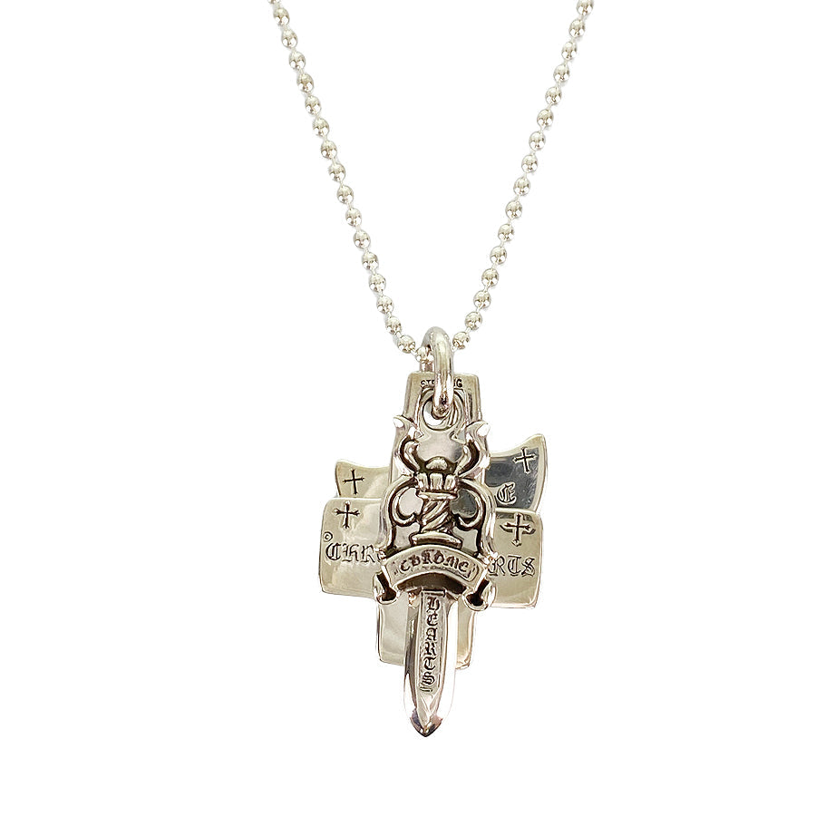 CHROME HEARTS Three Trinkets Pendant Necklace