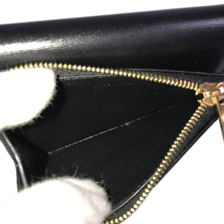 CELINE Small Wallet Triomphe Shiny Calf Tri-fold wallet