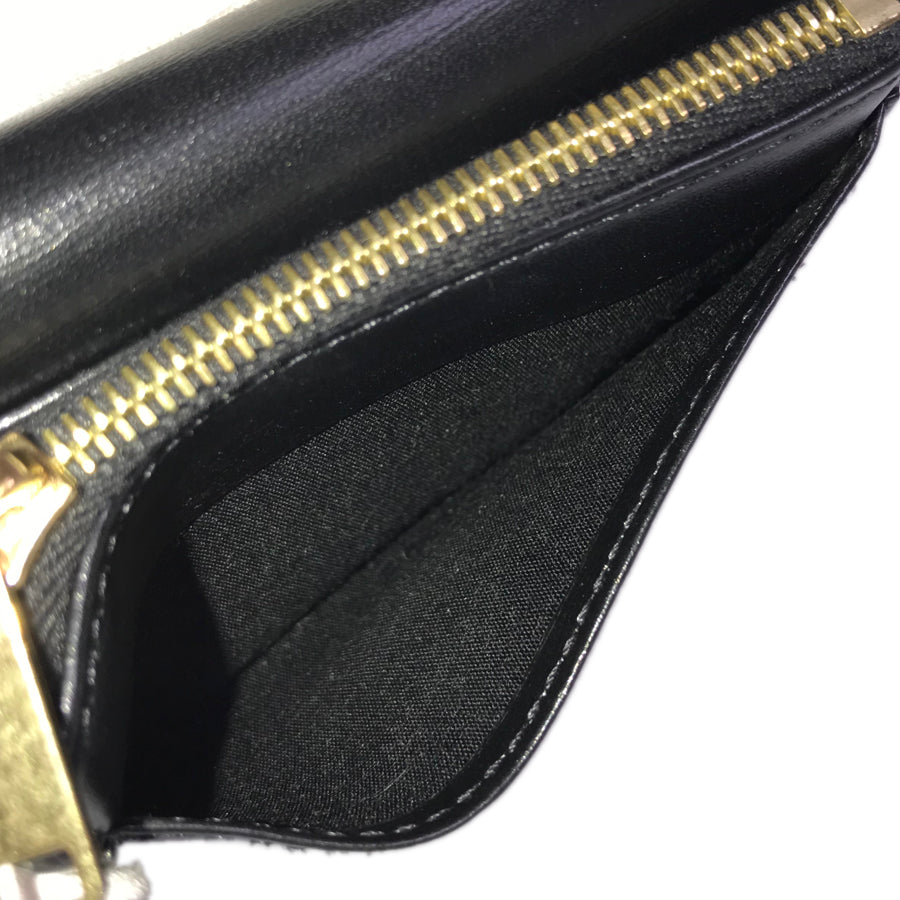 CELINE Small Wallet Triomphe Shiny Calf Tri-fold wallet