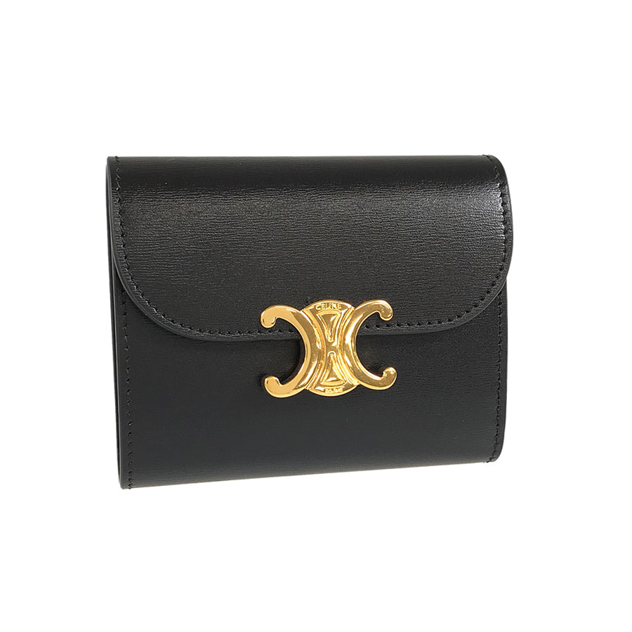 CELINE Tri-fold wallet Triomphe Compact Wallet Small Wallet Tri-fold wallet