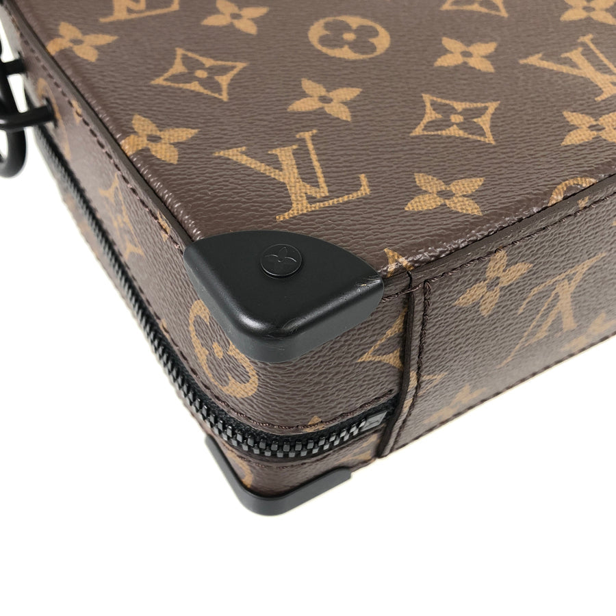 LOUIS VUITTON Monogram Macassar Handle Soft Trunk M45935 Hand bag