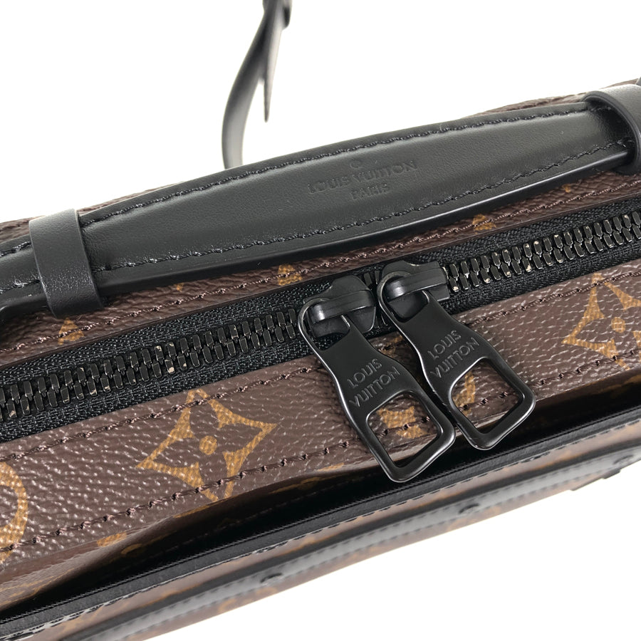 LOUIS VUITTON Monogram Macassar Handle Soft Trunk M45935 Hand bag