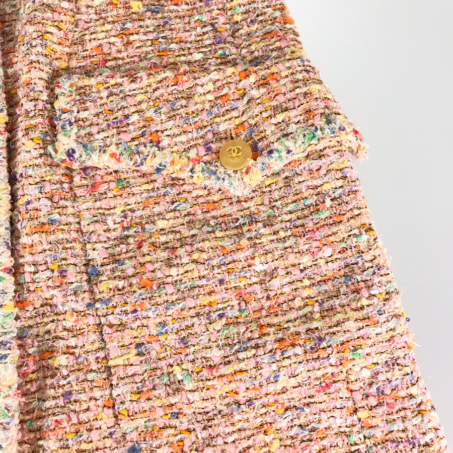 CHANEL Tweed P07981W03016 Women's Long coat