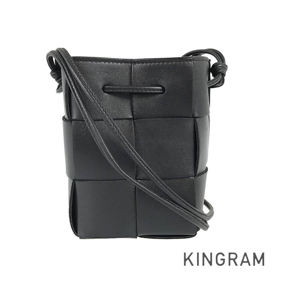 BOTTEGA VENETA Maxi Intrecciato Cassette Mini Crossbody Bucket Shoulder bag