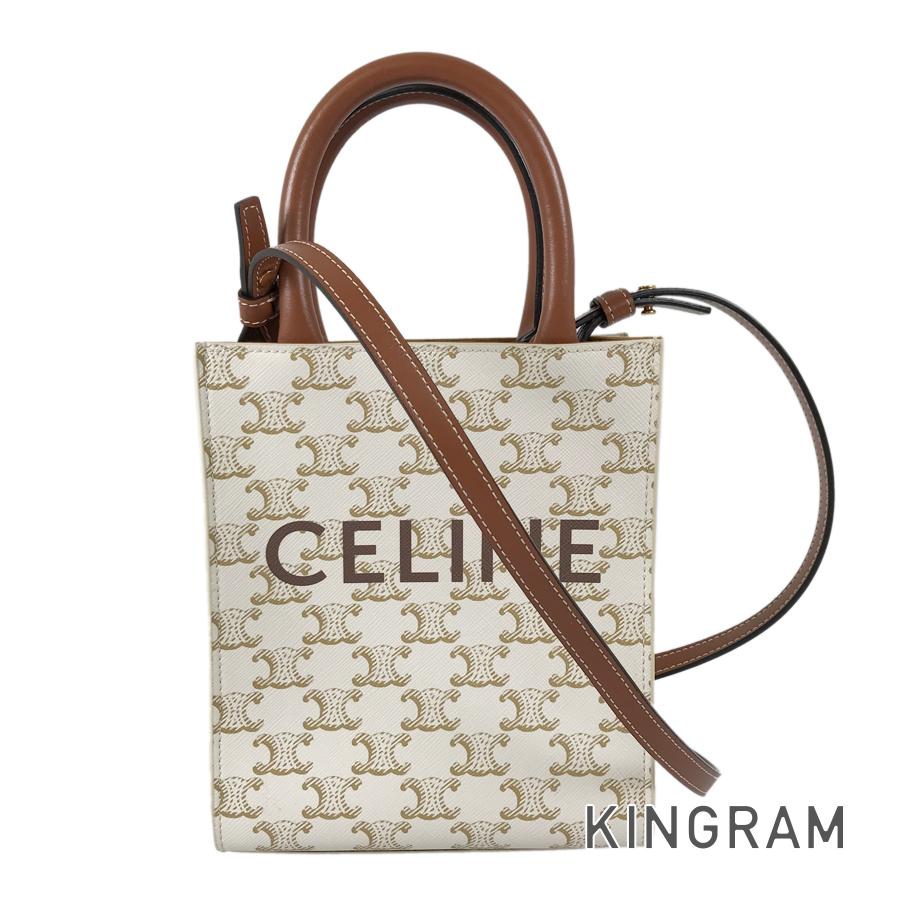 CELINE Triomphe mini vertical cover Hand bag