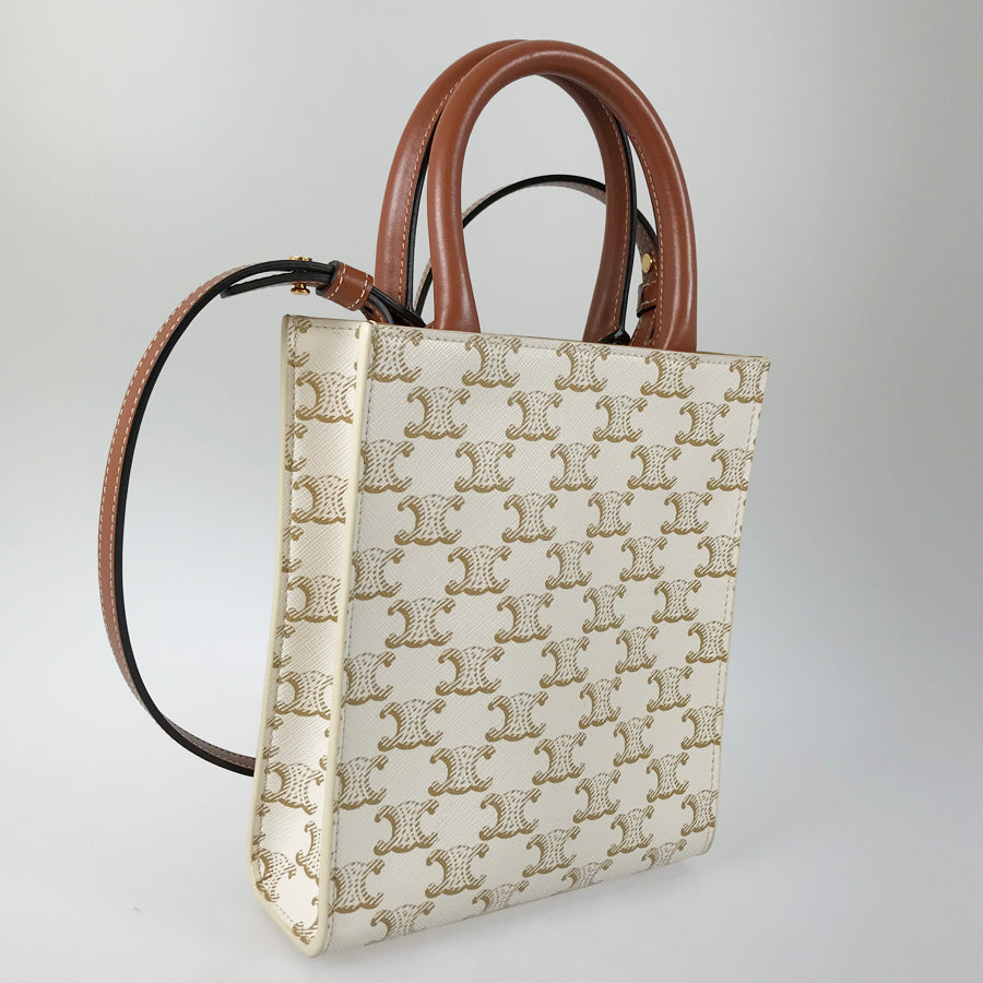 CELINE Triomphe mini vertical cover Hand bag