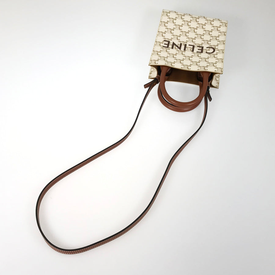 CELINE Triomphe mini vertical cover Hand bag