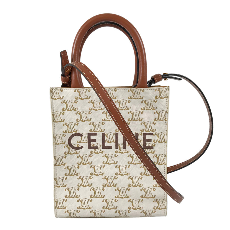 CELINE Triomphe mini vertical cover Hand bag