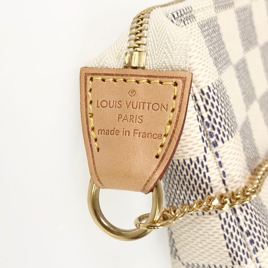 LOUIS VUITTON Damier Azur Mini Pochette Accessoires N58010 Pouch