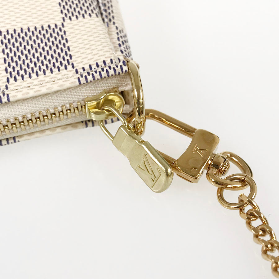 LOUIS VUITTON Damier Azur Mini Pochette Accessoires N58010 Pouch
