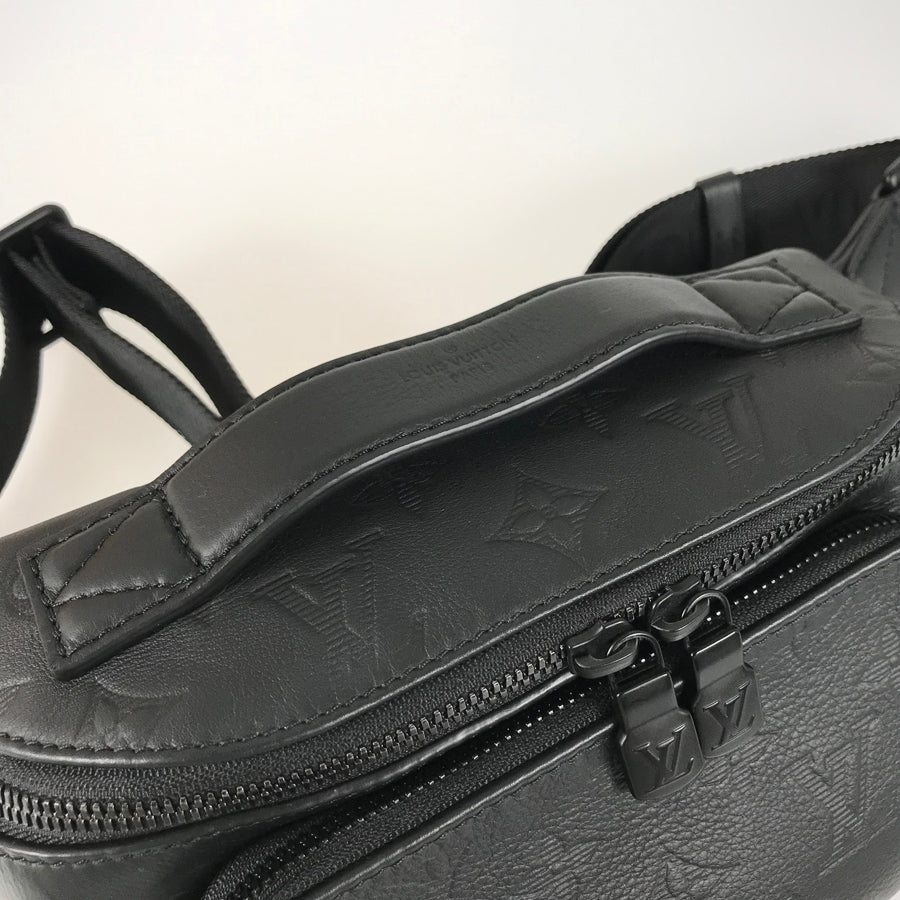 LOUIS VUITTON Monogram Shadow Rush Bum Bag M47058 Waist pouch