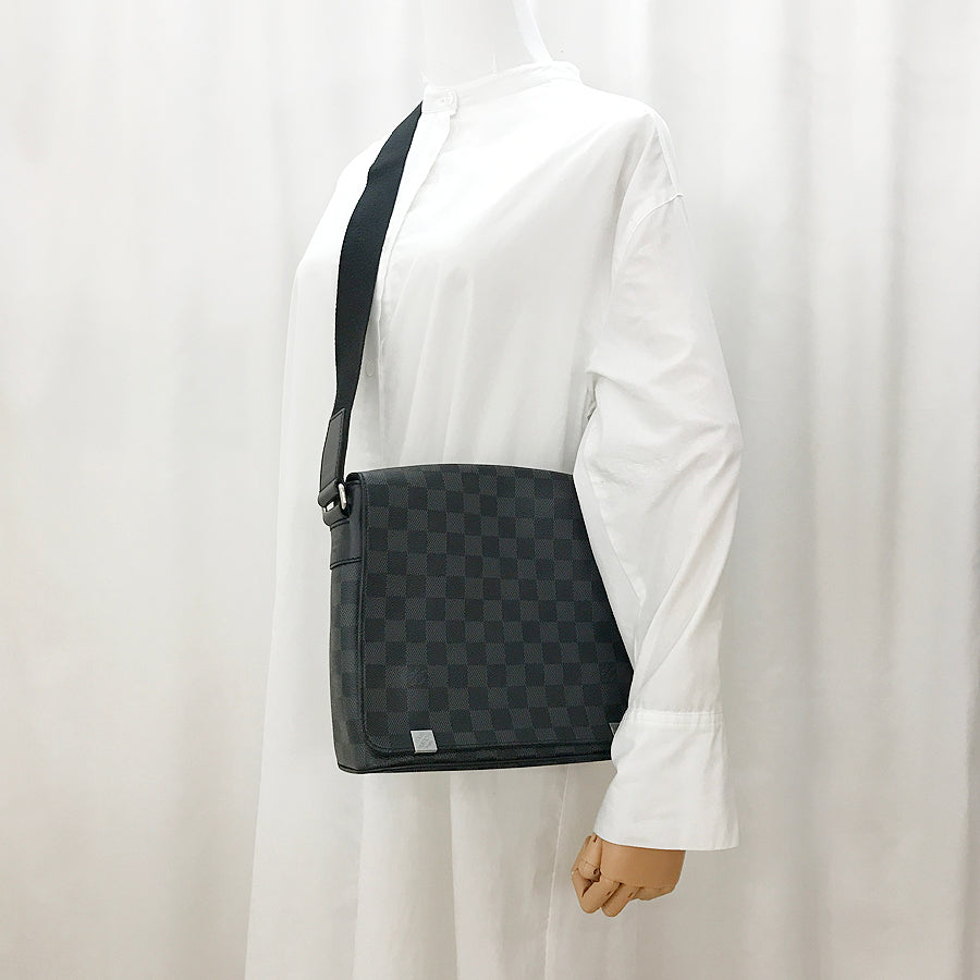 LOUIS VUITTON Damier Graphite District PM N41028 Shoulder bag