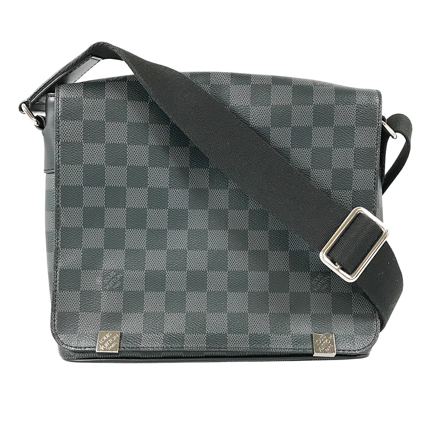 LOUIS VUITTON Damier Graphite District PM N41028 Shoulder bag