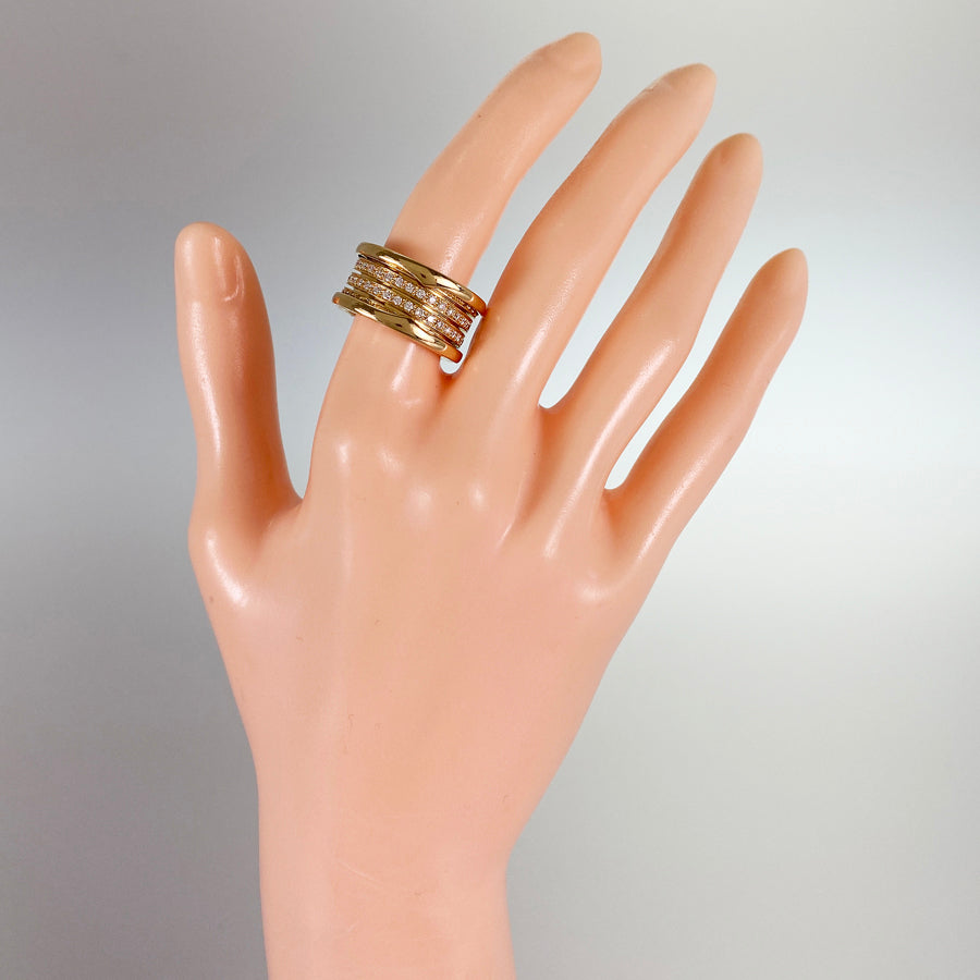 BVLGARI B.zero1 4 bands full diamond Ring