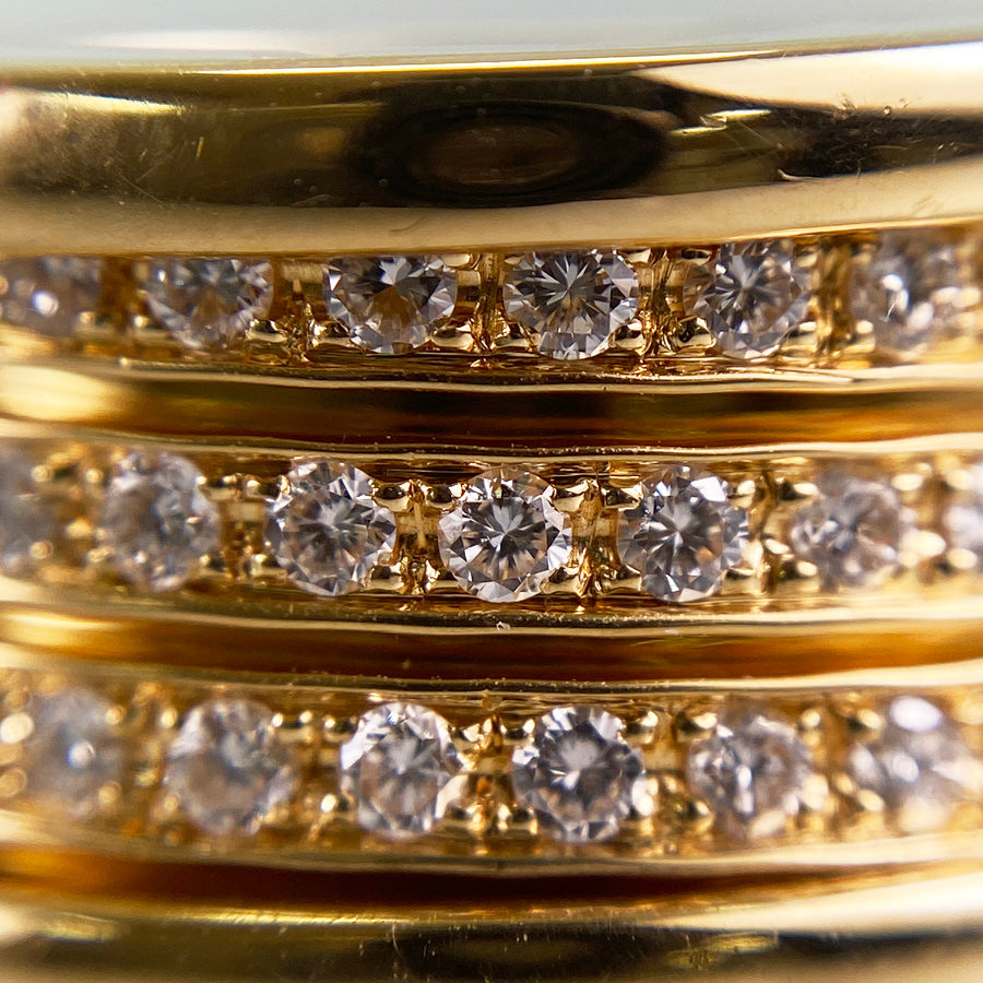 BVLGARI B.zero1 4 bands full diamond Ring