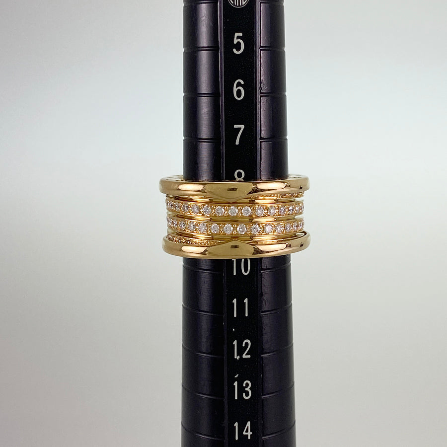 BVLGARI B.zero1 4 bands full diamond Ring