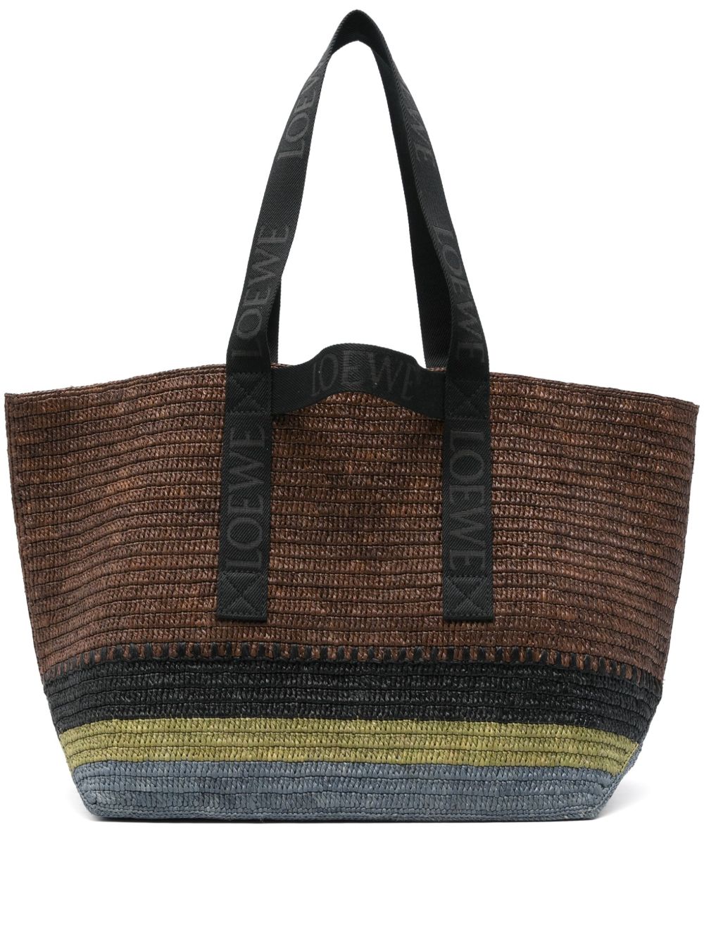 Loewe Men Fold Rafia Tote Bag
