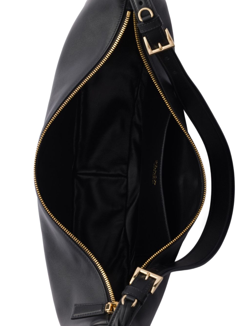 Prada Women Demi-Lune Leather Shoulder Bag