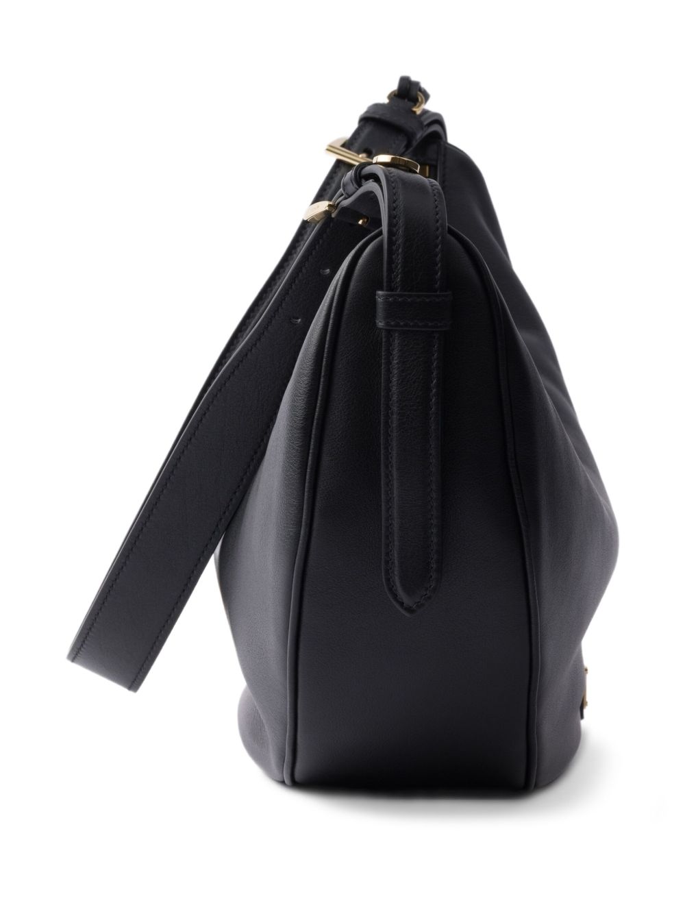Prada Women Demi-Lune Leather Shoulder Bag