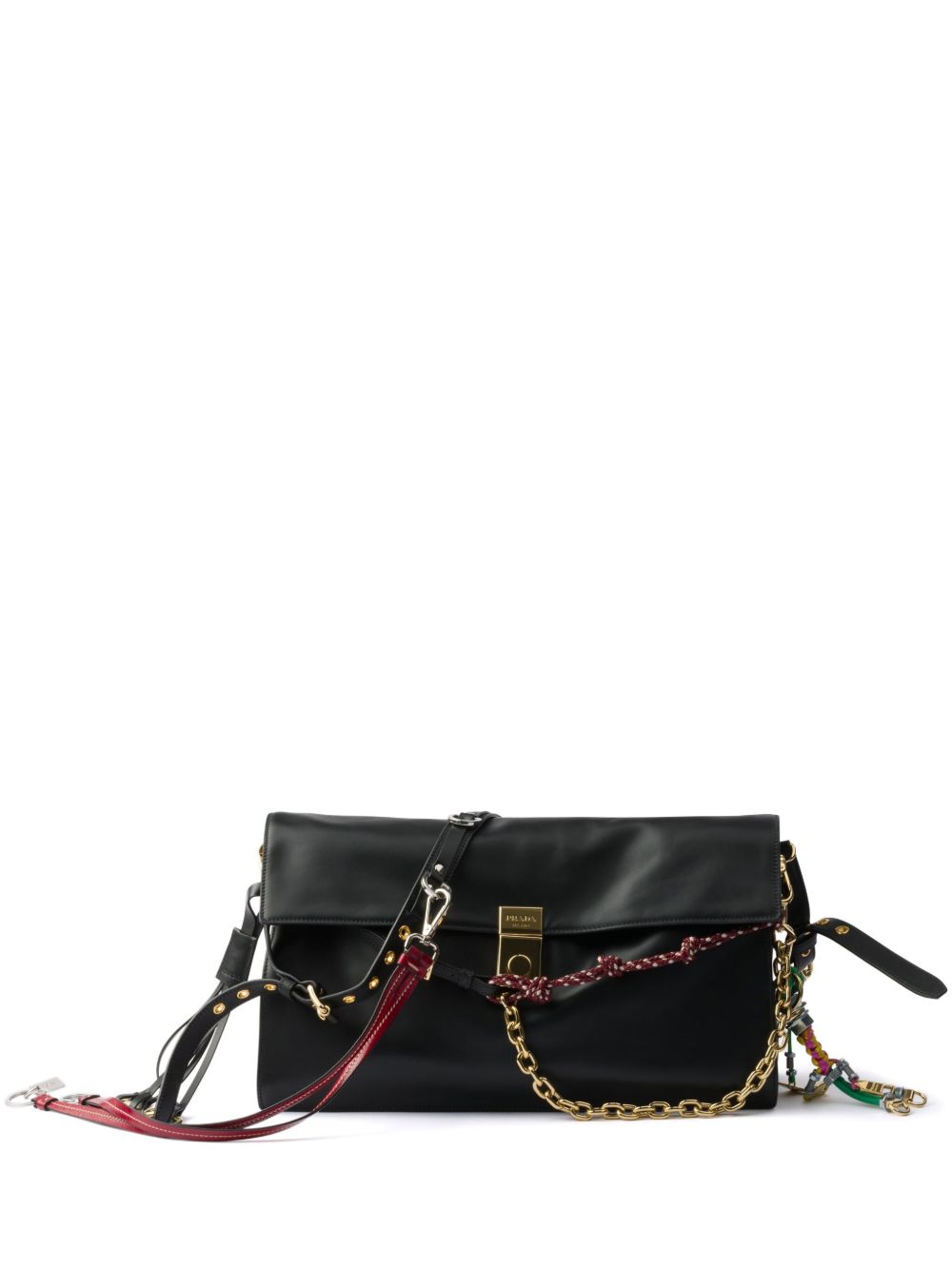 Prada Women Prada Soft Sound Large Leather Shoulder Bag