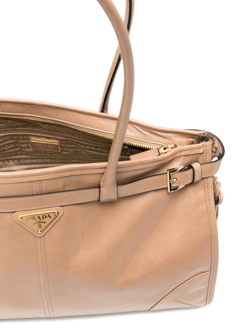 Prada Women Prada Bonnie Large Leather Handbag