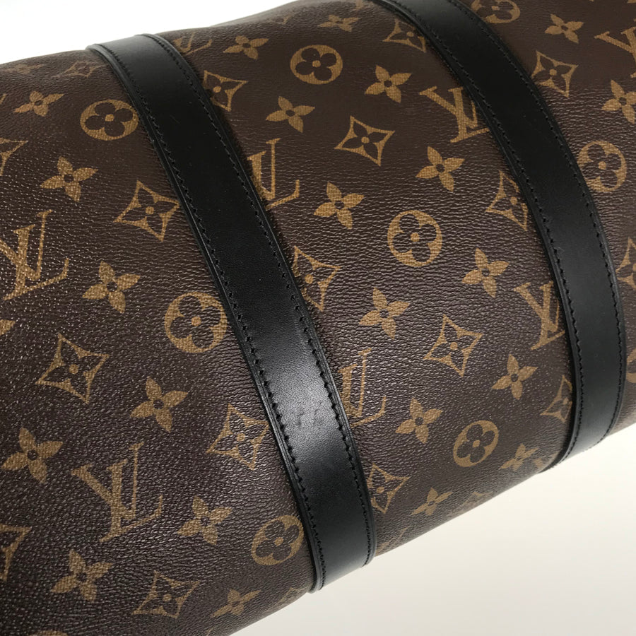 LOUIS VUITTON Monogram Macassar Keepall Bandouliere 45 M56711 Boston bag