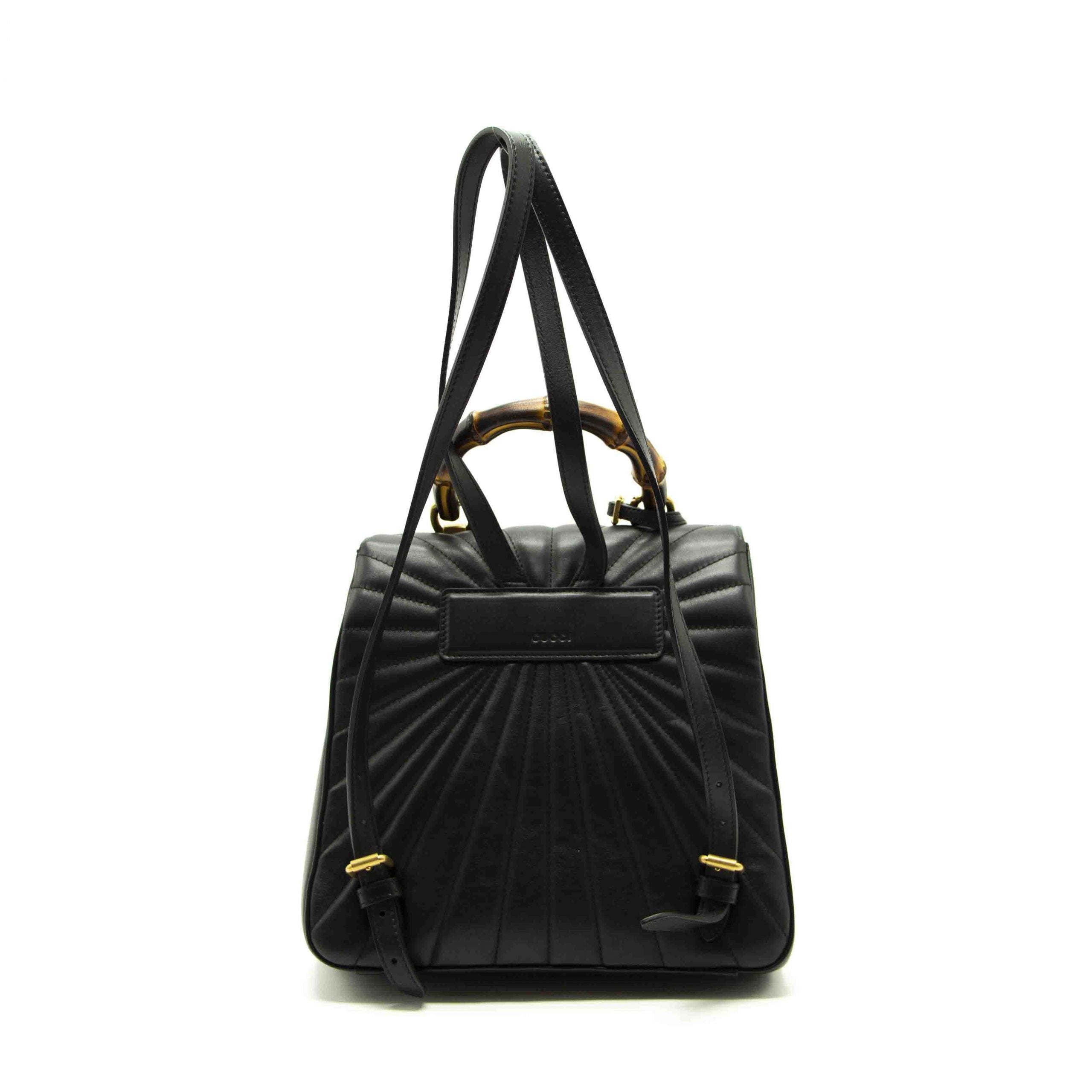 Gucci Queen Margaret Black Quilted Leather Backpack