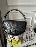 Chanel Black Quilted Lambskin Medium Hula Hoop Bag Silver Hardware, 2013