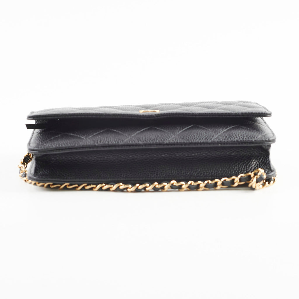 Chanel Wallet On Chain WOC Black Caviar - Series 25