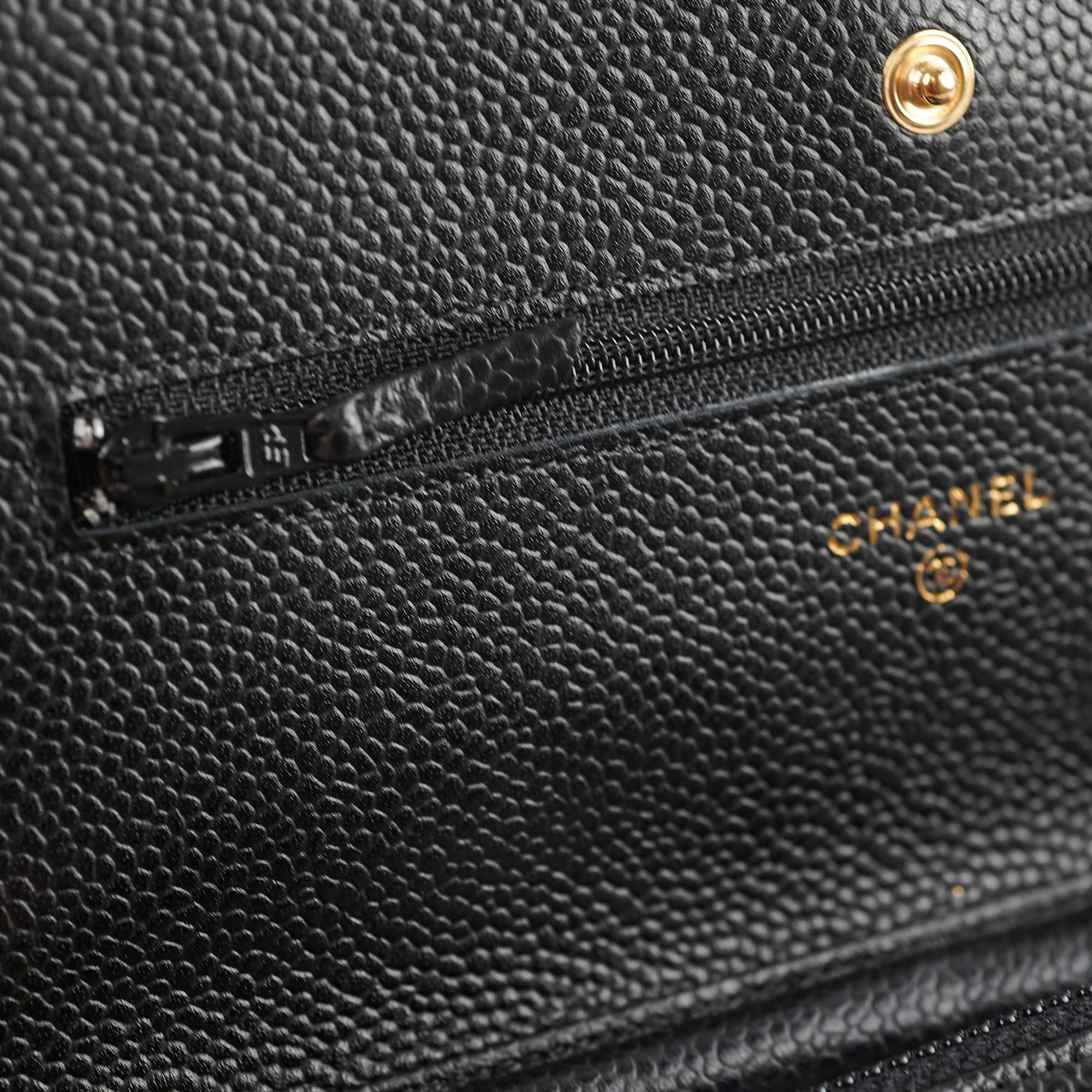 Chanel Wallet On Chain WOC Black Caviar - Series 25