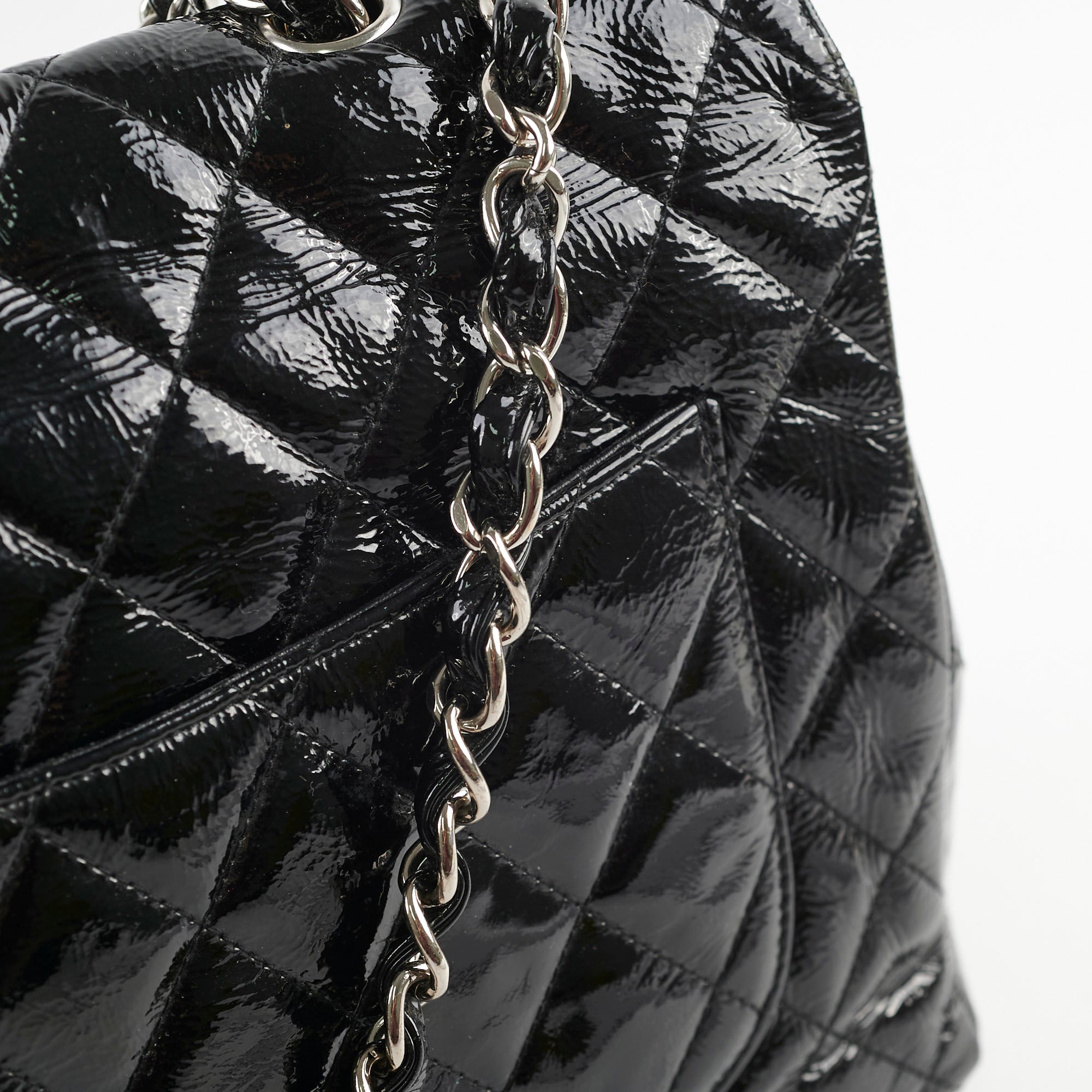 Chanel Jumbo Single Flap Patent Black - Series 11