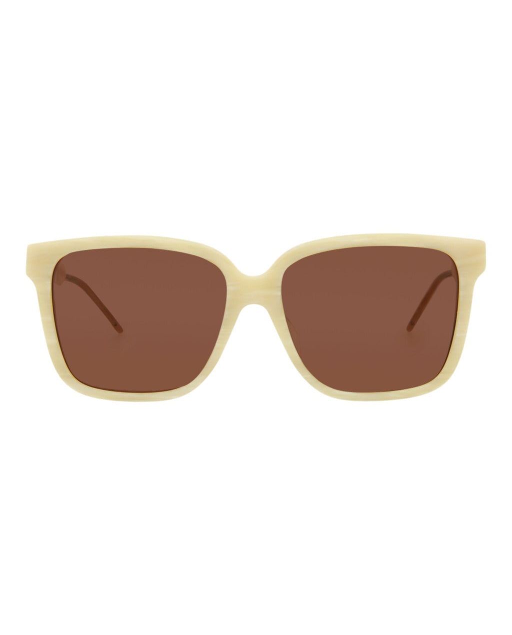 Gucci Womens Square/Rectangle Beige Beige Brown Fashion Designer Eyewear