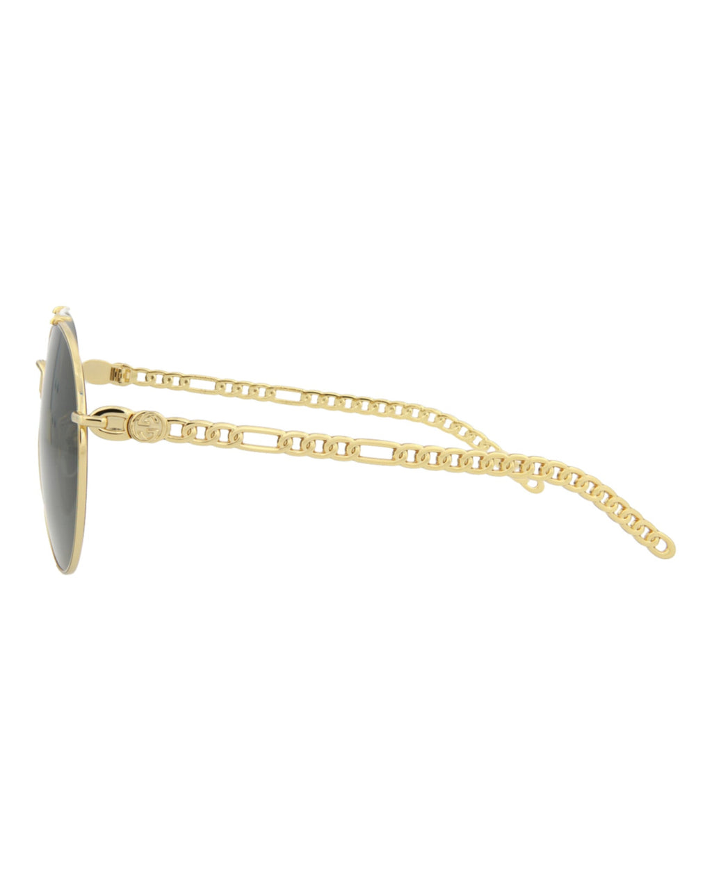 Gucci Womens Round/Oval Gold Gold Grey Fashion Designer Eyewear