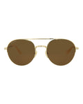 Gucci Mens Round/Oval Gold Gold Brown Fashion Designer Eyewear