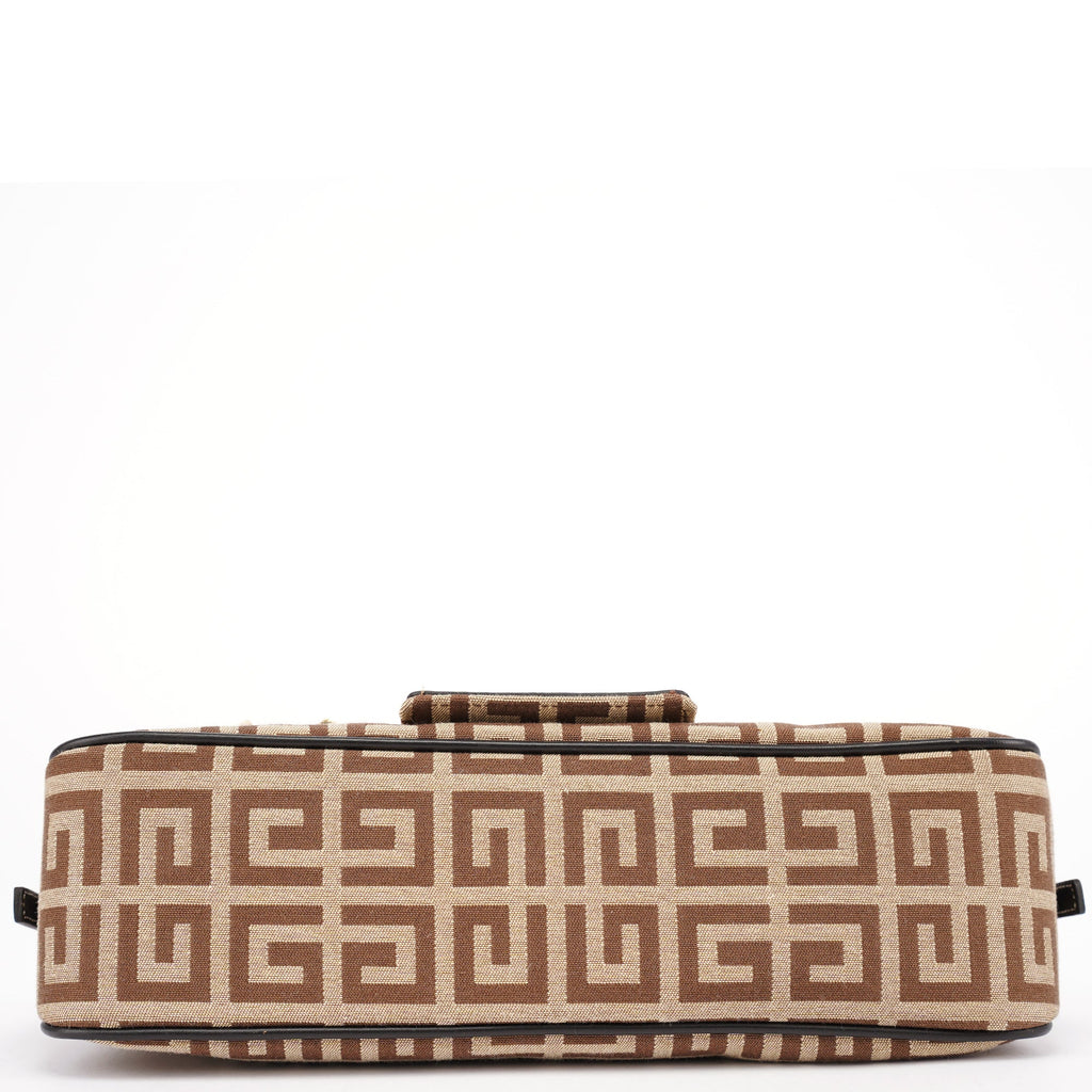 Beige Brown Monogram Hobo Bag