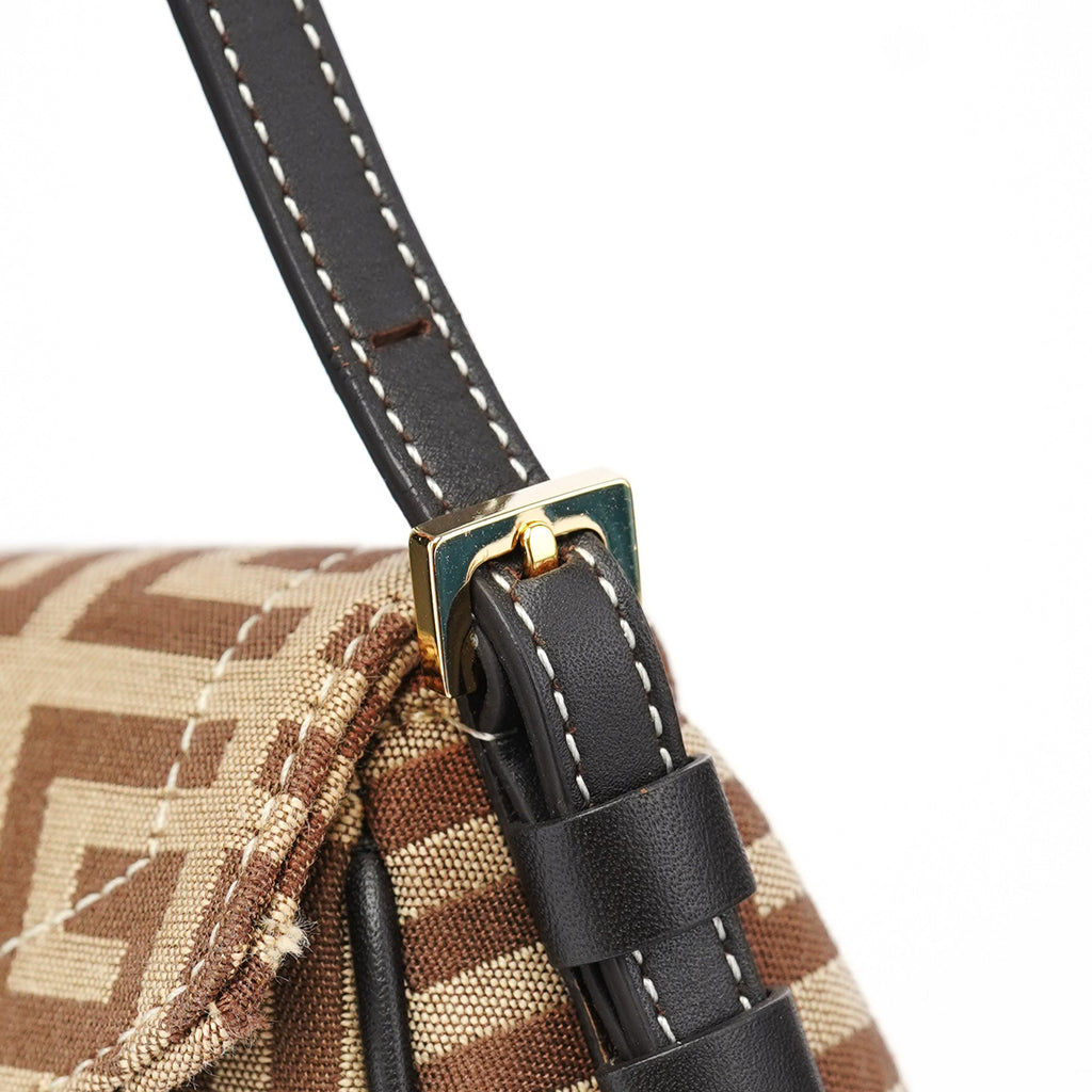 Beige Brown Monogram Hobo Bag