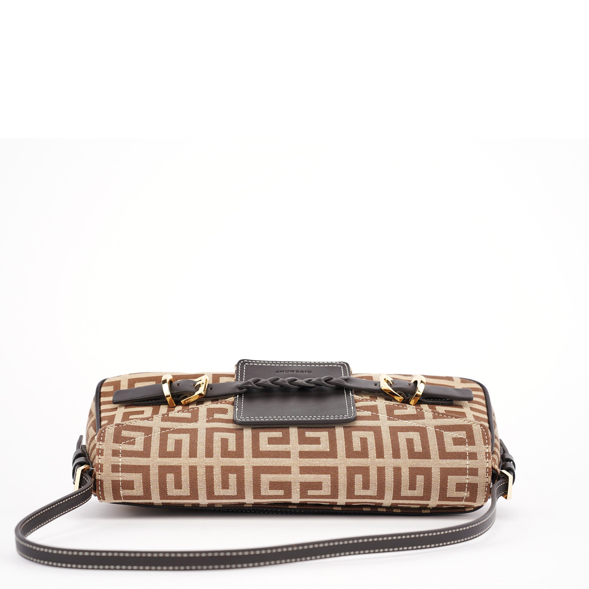Beige Brown Monogram Hobo Bag