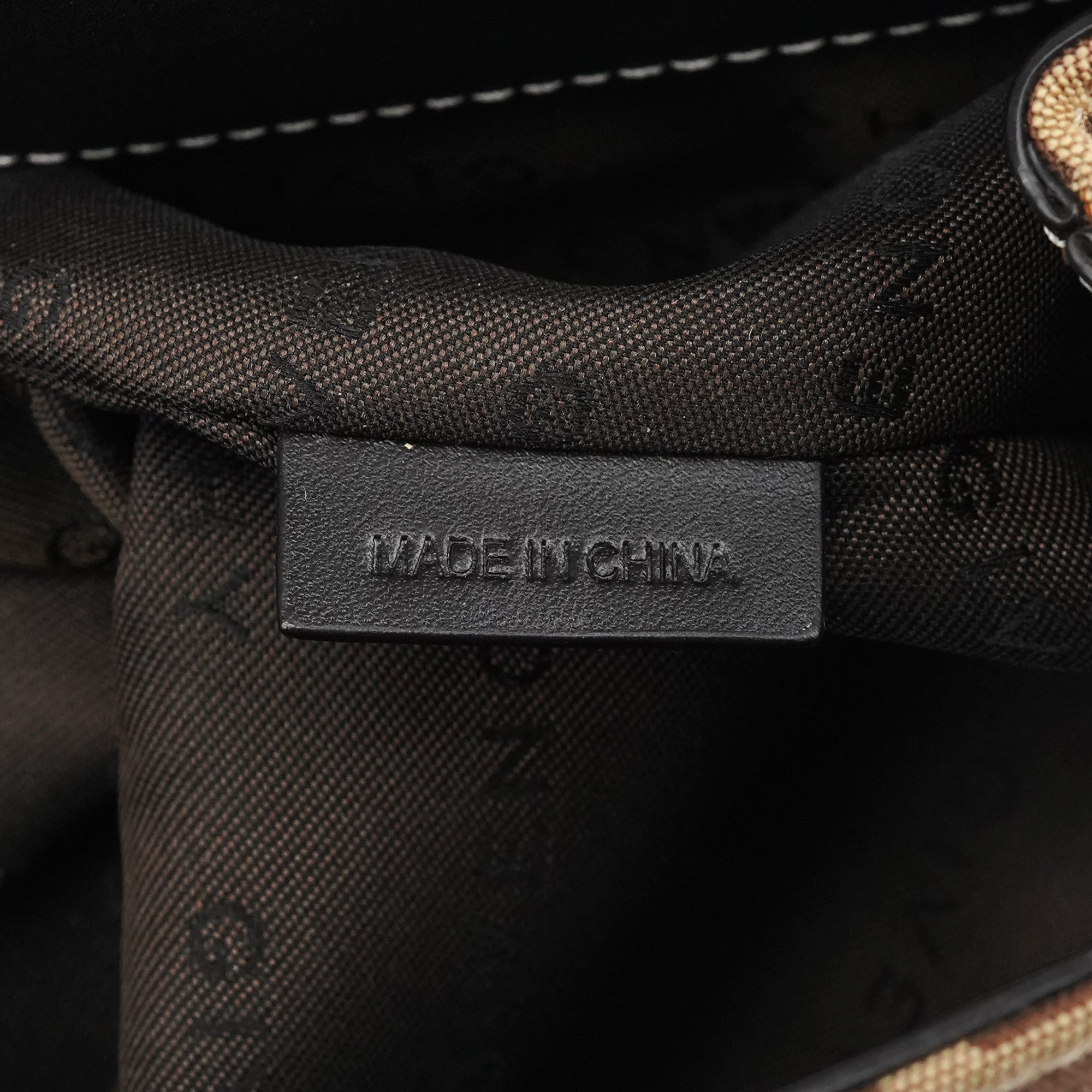 Beige Brown Monogram Tote Bag
