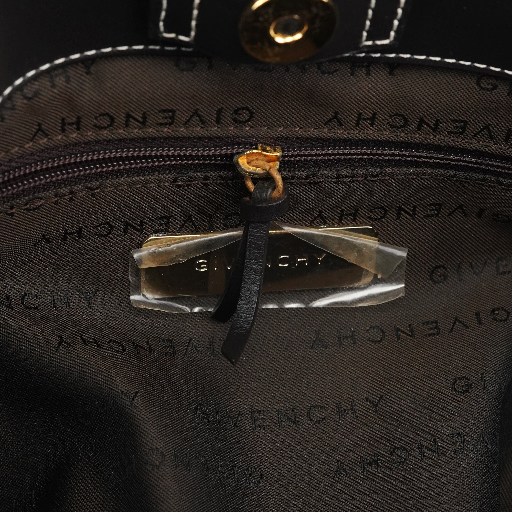 Beige Brown Monogram Tote Bag