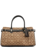 Beige Brown Monogram Tote Bag