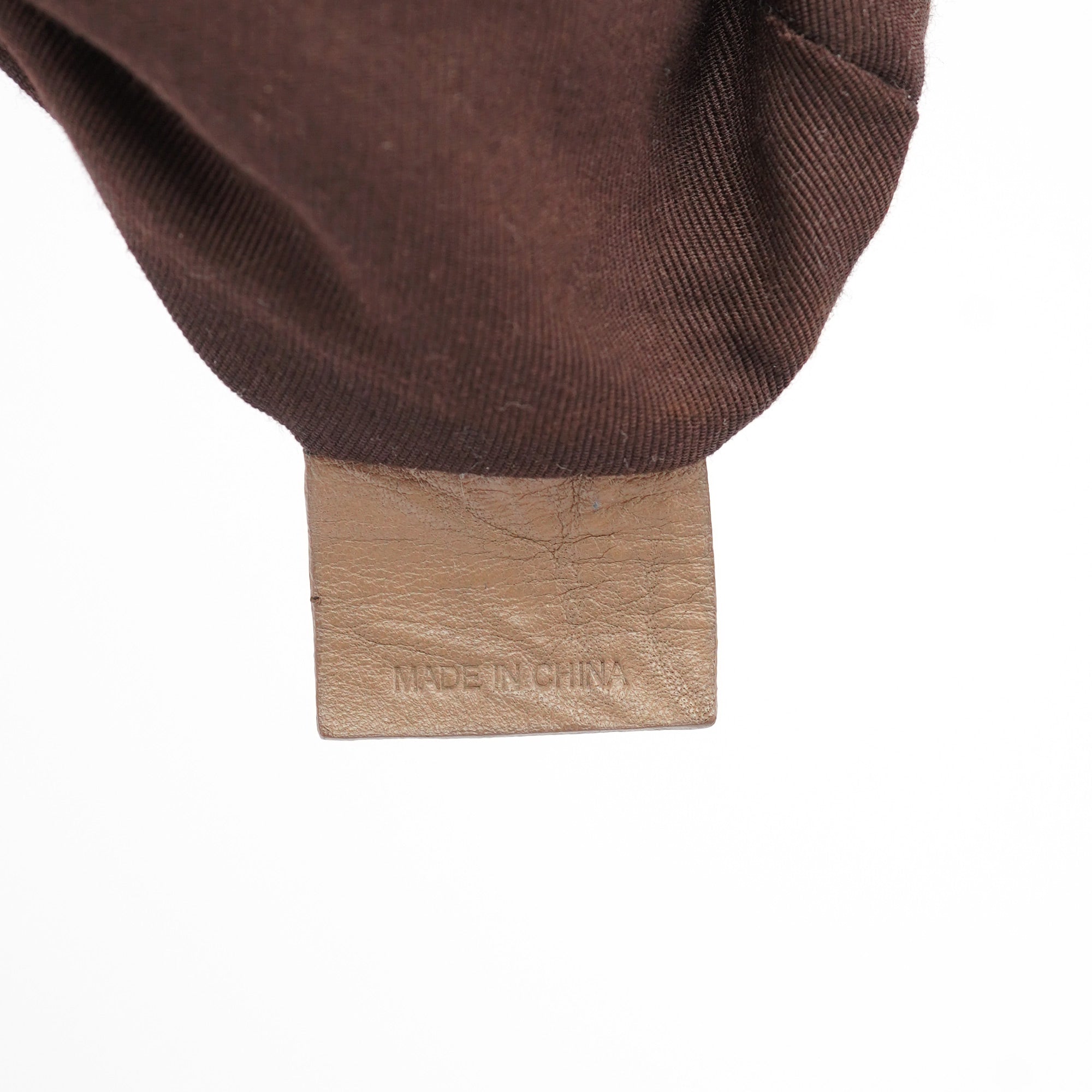 Beige Lambskin Hobo Shoulder Bag